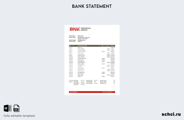 цифровая загрузка шаблона Excel банковской выписки BNK Южной Кореи